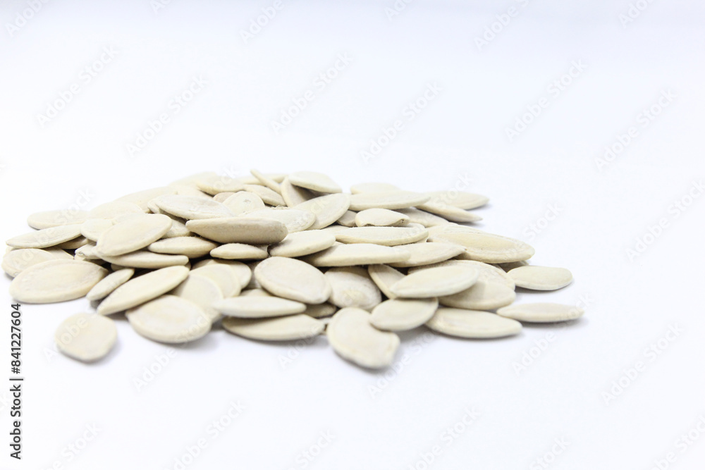 pumpkin seeds with white background pumpkin seeds with white background