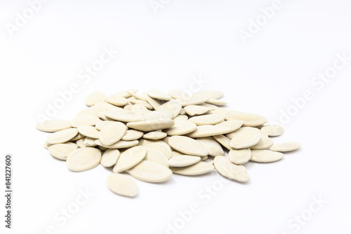 pumpkin seeds with white background