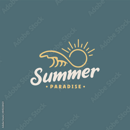 Vintage surf design template for surf club, surf shop, surf merch.