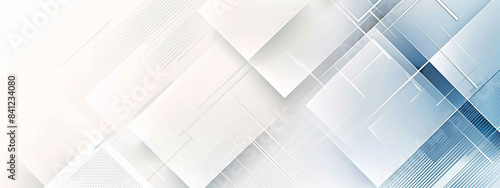 3D Light White square Modern Abstract Business Background.