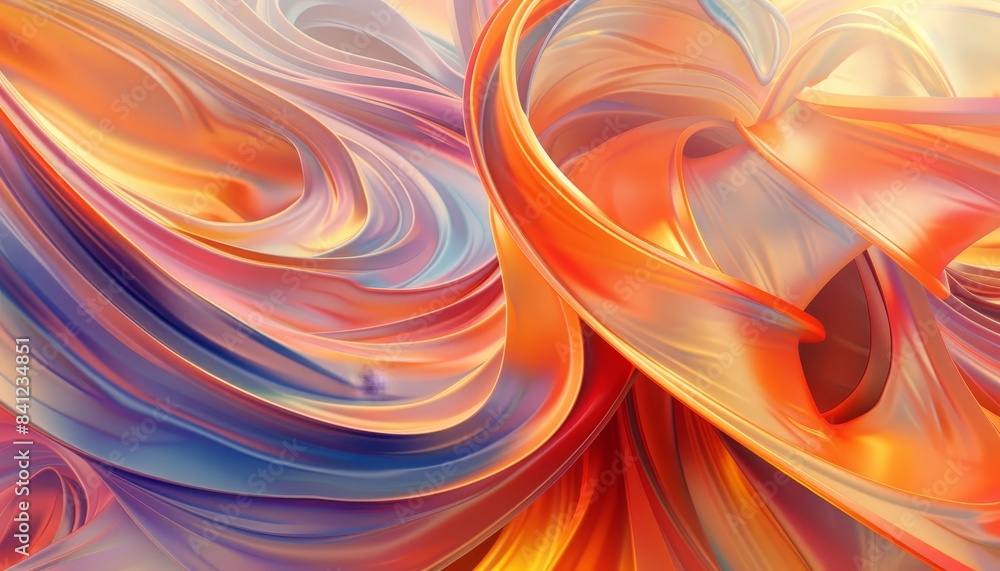 Dynamic 3D abstract background featuring swirling organic shapes and vibrant, contrasting colors Dynamic 3D abstract background featuring swirling organic shapes and vibrant, contrasting colors
