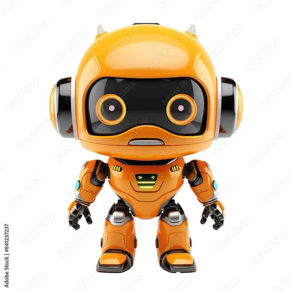robot android isolated on white robot android isolated on white