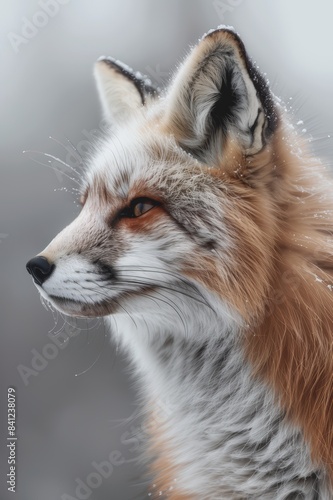red fox beautiful minimalistic fine art simple light animal portrait  © Femke
