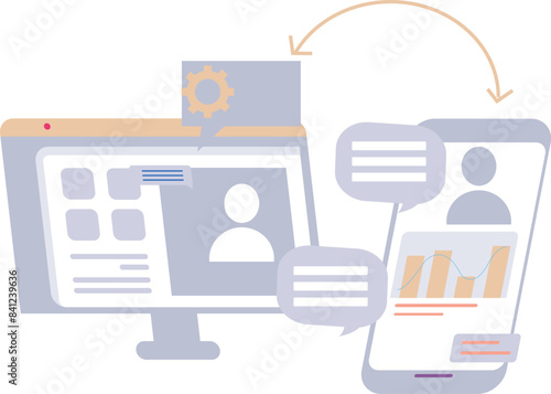 Data is being shared online.