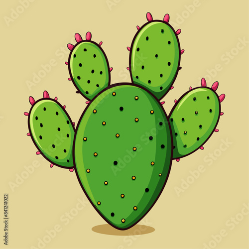 Prickly pear cartoon vector clipart Illustration