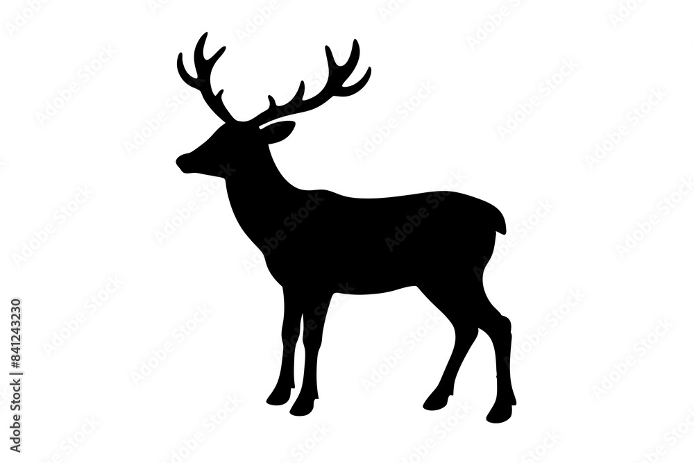 reindeer silhouette vector illustration reindeer silhouette vector illustration