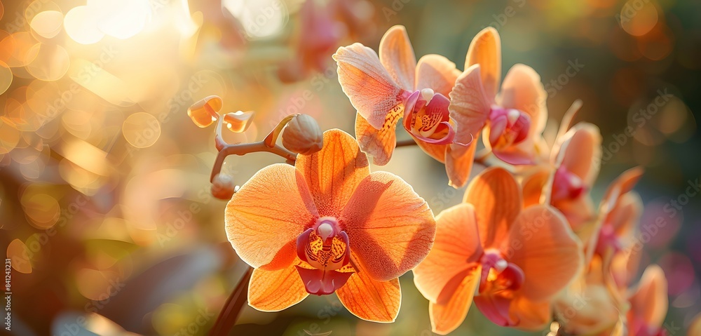 The Joy of Orange Orchids in the Sunlight The Joy of Orange Orchids in the Sunlight