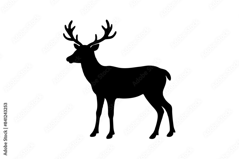 reindeer silhouette vector illustration reindeer silhouette vector illustration