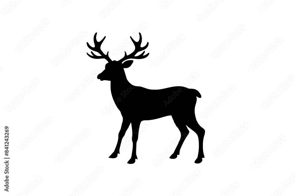 reindeer silhouette vector illustration reindeer silhouette vector illustration