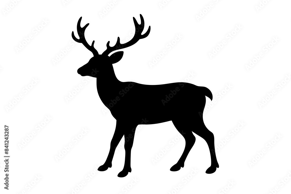 reindeer silhouette vector illustration reindeer silhouette vector illustration