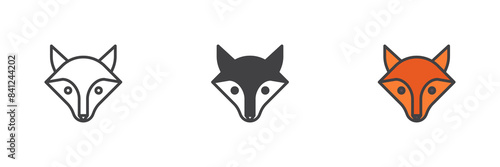 Fox different style icon set