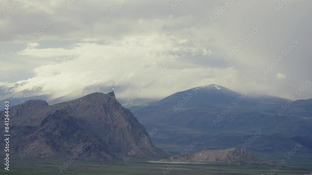 Rocky mountains and clouds, time lapse, Dogubayazit, Agri, Turkey Rocky mountains and clouds, time lapse, Dogubayazit, Agri, Turkey