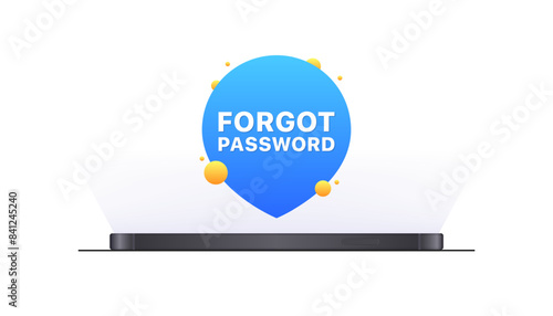 Forgot password message bubble. Flat style. Vector icon.