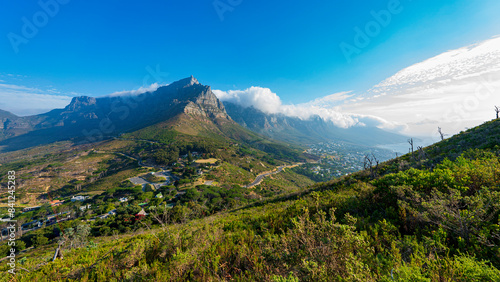 Table Mountain and the Twelve Apostles captured from Lion´s Head Hiking Trail, Cape Town, South Africa