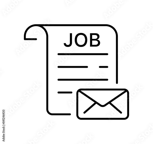 Job email icon. Linear Style. Vector icon.