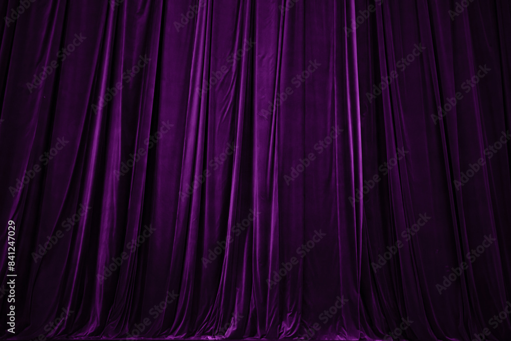 purple curtain in theatre background