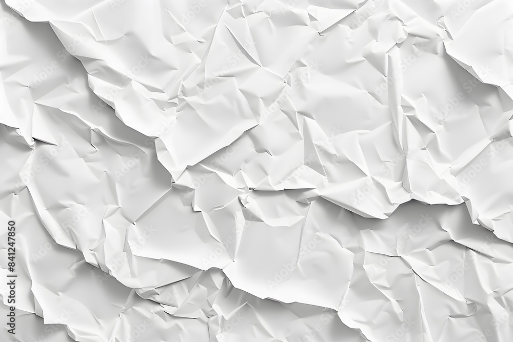 Obraz premium Crumpled White Paper Texture Background