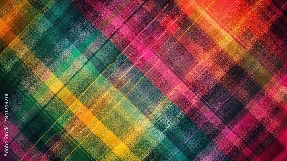 Classic Rainbow Toned Seamless Abstract Plaid Fabric Patterns Checkered Texture Background Classic Rainbow Toned Seamless Abstract Plaid Fabric Patterns Checkered Texture Background