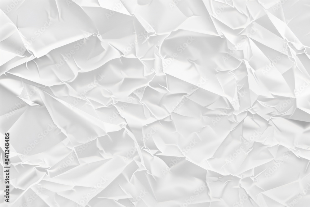 Obraz premium White Crumpled Paper Texture Background - Seamless Pattern