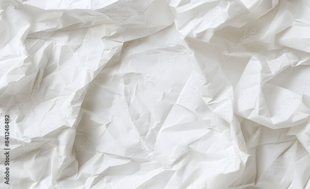 White Crumpled Paper Texture Background White Crumpled Paper Texture Background