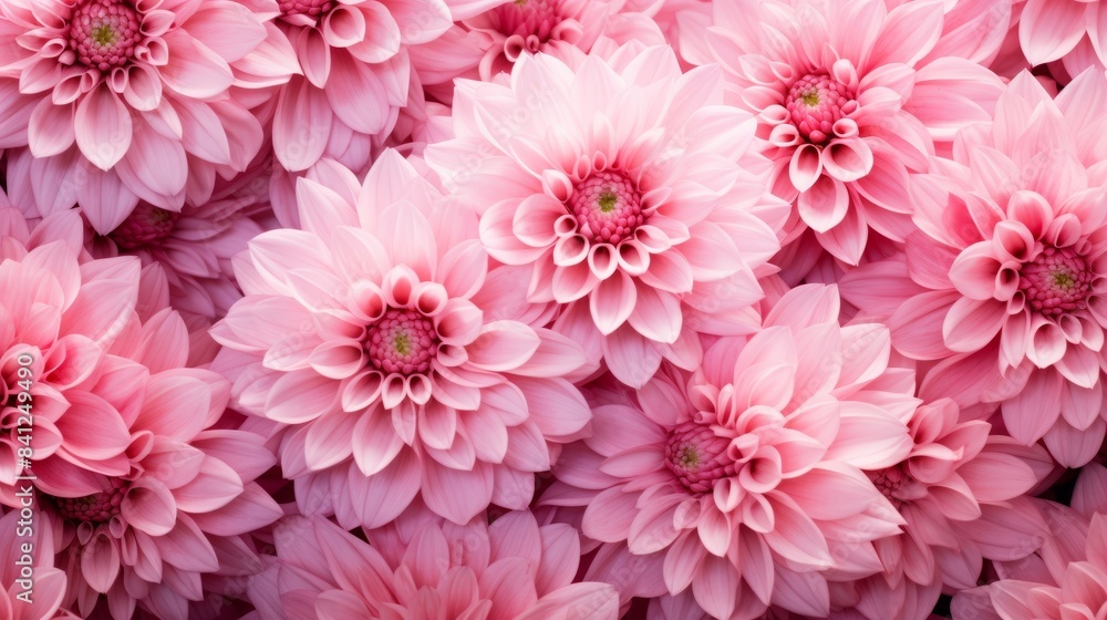 Bush of pink dahlias, autumn flowers in the park. Bush of pink dahlias, autumn flowers in the park.