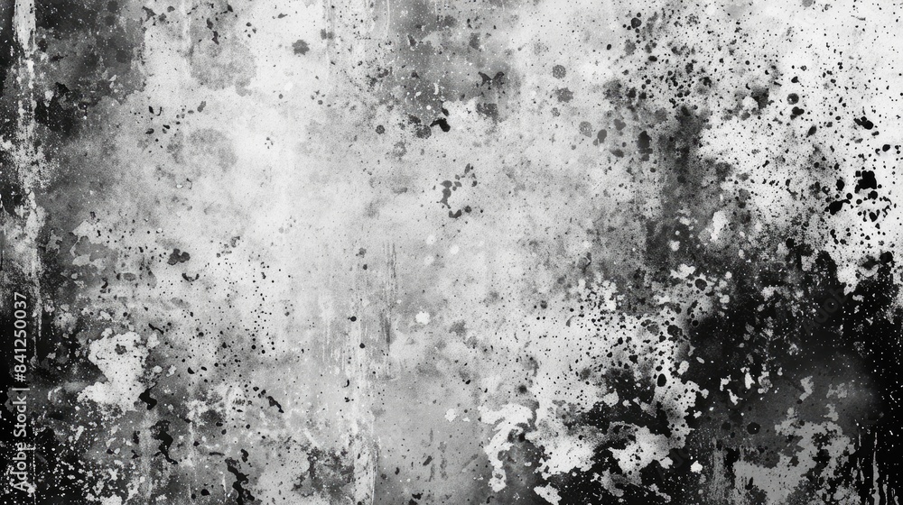 Obraz premium Abstract texture of monochrome particles in a grunge black and white pattern