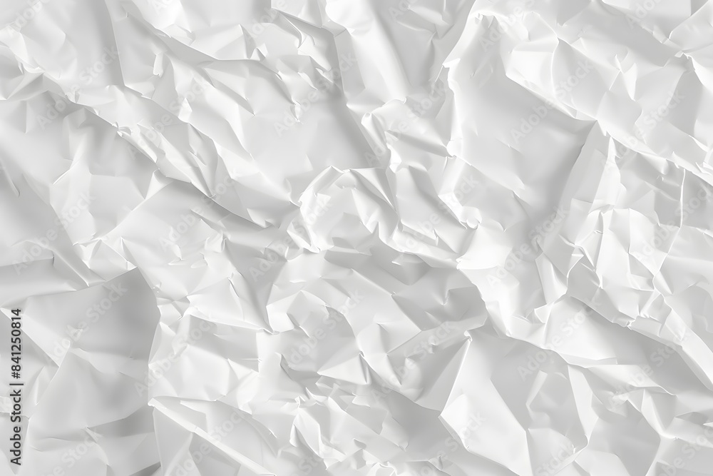 Obraz premium White Crumpled Paper Texture Background