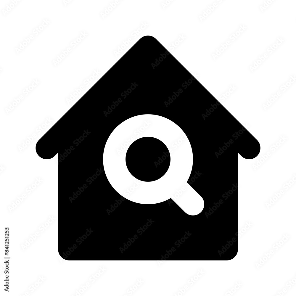 search home house rent black solid icon search home house rent black solid icon