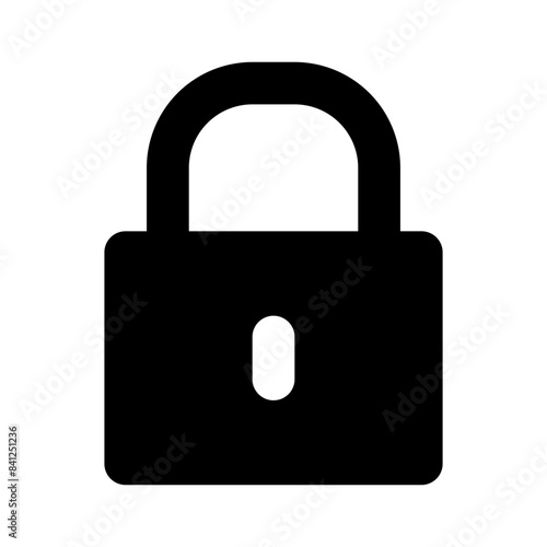lock padlock privacy black solid icon