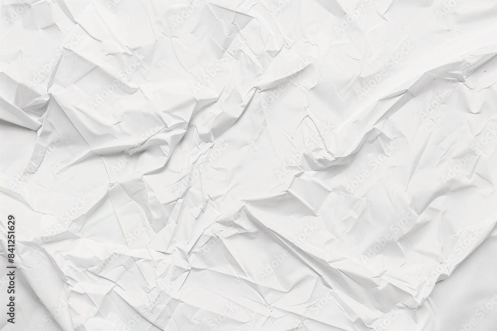 Obraz premium White Crumpled Paper Texture Mockup
