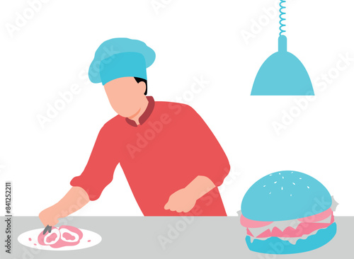 The chef is preparing the food.