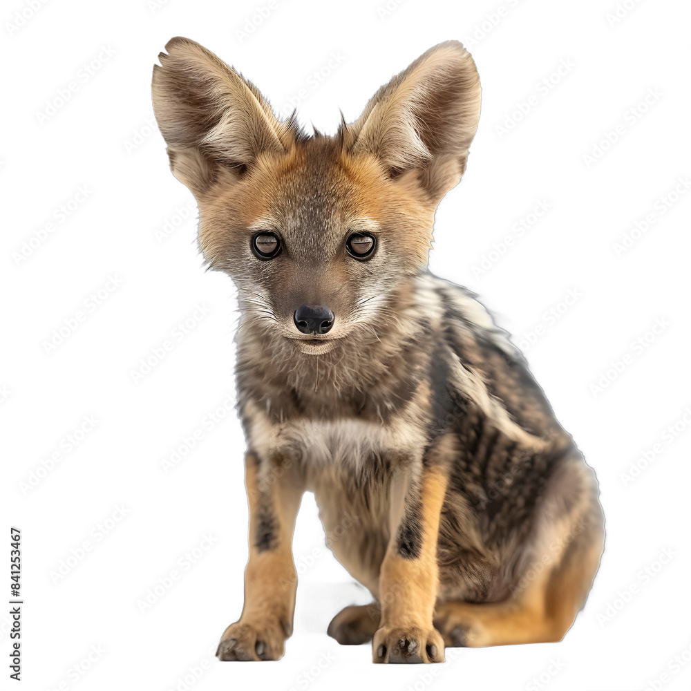 Fototapeta premium [Transparent Background PNG]Bat-eared fox