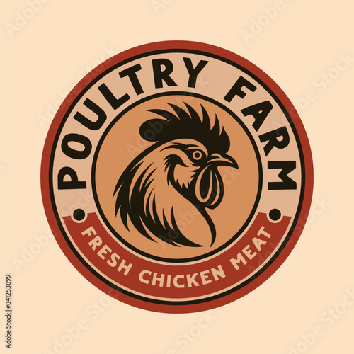 Chicken meat Poultry farm rooster logo