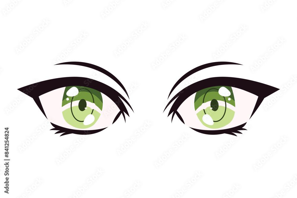Comic Eyes Flat Sticker Design Comic Eyes Flat Sticker Design