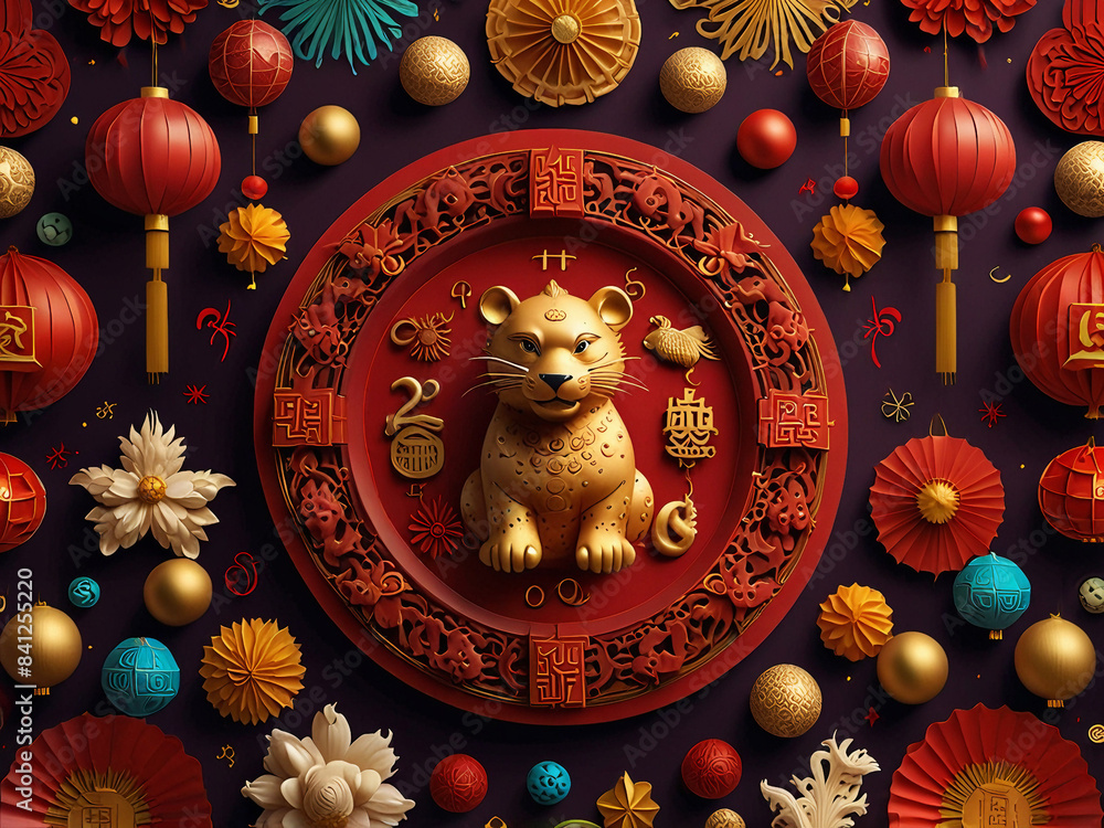 Chinese symbol background Perfect for a stylish and elegant New Year's card. Chinese symbol background Perfect for a stylish and elegant New Year's card.