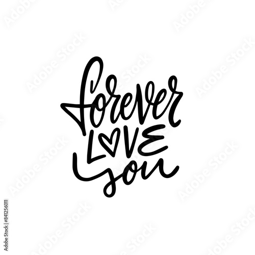 Forever Love You Romantic Typography to express affection and devotion sweetly and cutely
