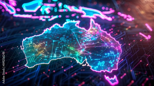 Digital australia map 