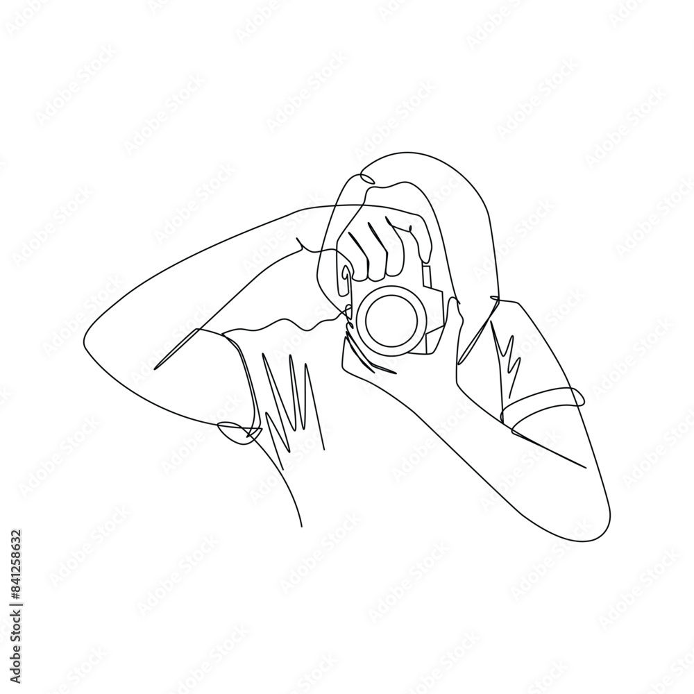 World Photography Day continuous line template. eps 10. World Photography Day continuous line template. eps 10.