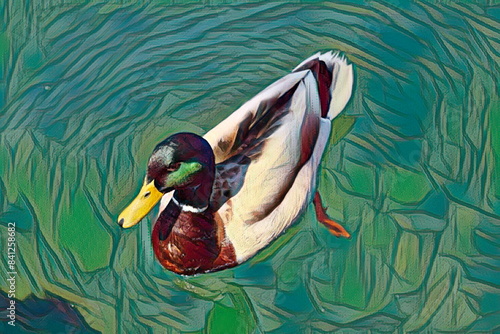 duck swimming on lake