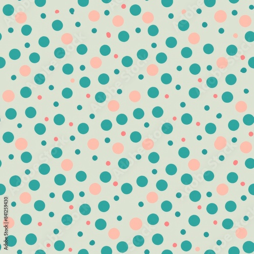 Seamless pattern of small, evenly spaced dots, creating a polka dot effect that is minimal yet visually engaging, Generative AI