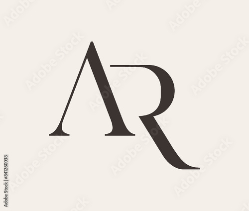 AR Simple Minimalist Brand Logo Icon