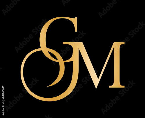 GM Gold Minimalist Brand Logo Icon