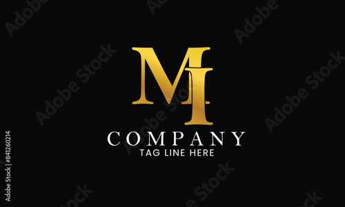 MI Logo, Branding logo, letter logo, clothing logo