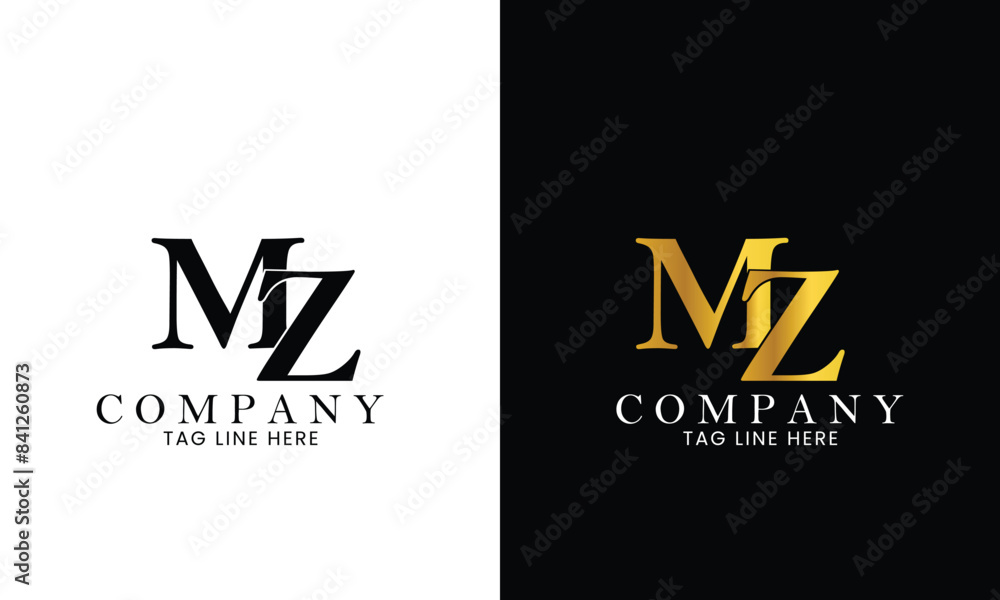 MZ Logo, Branding logo, letter logo, clothing logo MZ Logo, Branding logo, letter logo, clothing logo