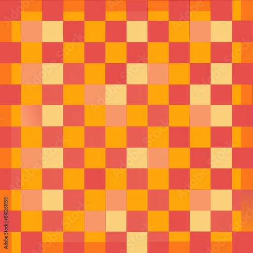 Seamless pattern of tiny squares arranged in a grid, with some squares left intentionally blank to create a dynamic, yet minimal visual effect, Generative AI