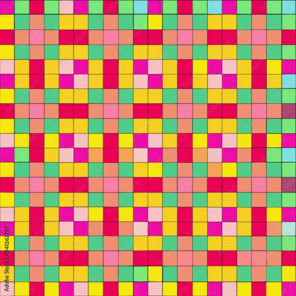 Seamless pattern of tiny squares arranged in a grid, with some squares left intentionally blank to create a dynamic, yet minimal visual effect, Generative AI Seamless pattern of tiny squares arranged in a grid, with some squares left intentionally blank to create a dynamic, yet minimal visual effect, Generative AI