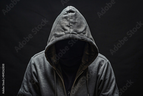 a person in a hoodie is looking at a cell phone