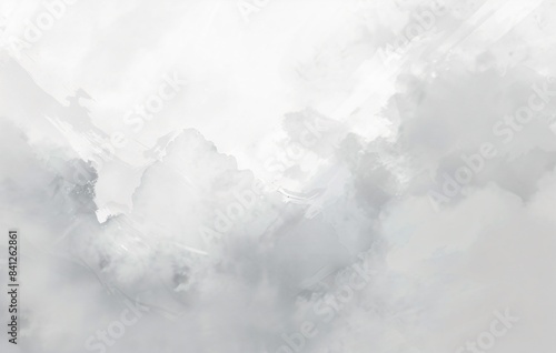 White Watercolor Background with Cloud photo