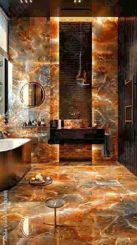 Luxury Bathroom. Contemporary Interior Design Background. © Влада Яковенко
