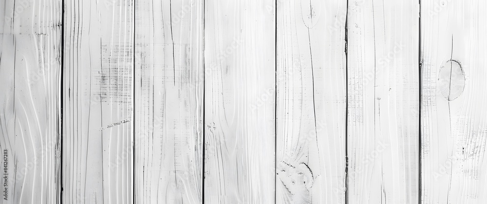 Naklejka premium White Wooden Plank Background Texture